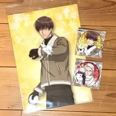 柳蓮二 君島育斗 テニスの王子様 雪遊び 缶バッジ クリアファイル