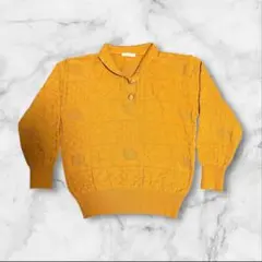 EFILA】マスタード イエロー ニット セーター レディース レトロデザイン