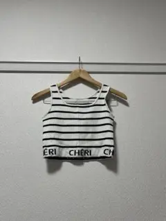 GRL. ロゴ入りストライプタンクトップ