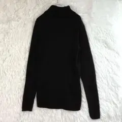 レプシィム LEPSIM リブニット M ブラック 黒 タートルネック