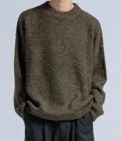 【タグ付き】Casper John モヘアタッチ ニットセーター M ブラウン