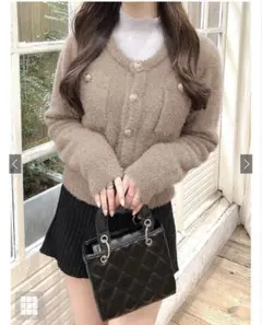 【他商品セット購入で値下げ可】 GRL ラメフェザーカーディガン