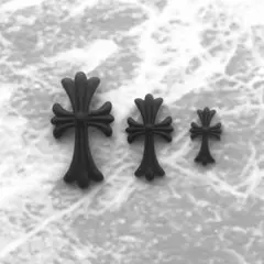 ③点セット　クロムパーツ　ネイルパーツ　3Dパーツ　十字架