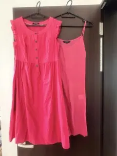 【美品】 バーバリー ロンドン ピンク ノバチェックワンピース インナー付き38