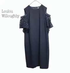 ルルウィルビー　Loulou ダブルクロススターレースワンピース　ネイビー　M