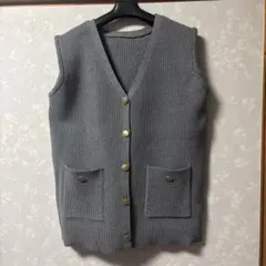 GRL ニットベスト グレー Fサイズ　kz469