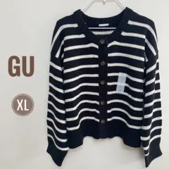 新品タグ付き☆【GU】ミドルゲージ クルーネック カーディガン XL