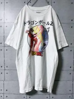 ドラゴンボール メンズ Tシャツ L ホワイト 孫悟空 ベジータ US古着