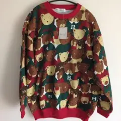 クマ柄 Mサイズ トレーナー 新品タグ付き裏起毛
