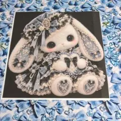 未使用　ウサギちゃんパネル生地＆デニム風リボン柄生地