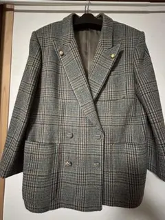 チェック柄 ダブルブレストジャケット