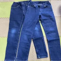 UNIQLO KIDS ダークブルー デニムパンツ 150 ２本