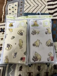 UNIQLO BABY くまのプーさん ボディスーツ(長袖)肌着 90cm