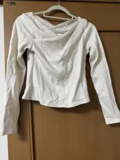 トップス Scheat 2way drape tops_white Scheat 2way drape tops_white - メルカリ
