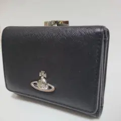 ヴィヴィアンウエストウッド　折り財布　がま口　オーブ　レザー　サフィアーノ
