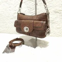 【新品】定価36万・ボーグラン・クロコダイル・JRA・2way・バッグ・目地染のサムネイル