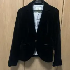 組曲　ブラック ベルベット テーラードジャケット サイズ2