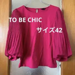 TO BE CHIC トゥービーシック　サイズ42 ふんわりスリーブカットソーのサムネイル