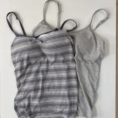 UNIQLOAIRism キャミソール 2枚セット ストラップ、グレー