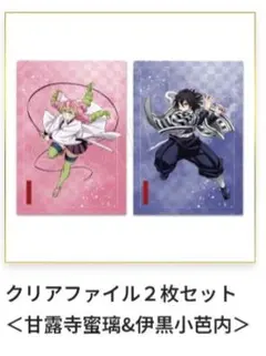 【匿名配送※注意事項ご確認下さい】鬼滅 クリアファイルセット 蜜璃＆伊黒