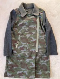 アーバンリサーチ　迷彩柄　ジップアップ　ニットブルゾン　ライダース　S