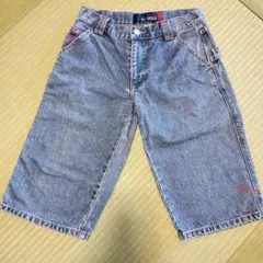 ROXYデニム膝丈パンツホットパンツXS