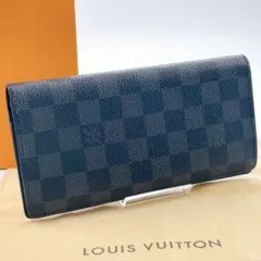 LV ルイヴィトン ダミエ アンフィニ 長財布 ネイビー 箱付き - メルカリ