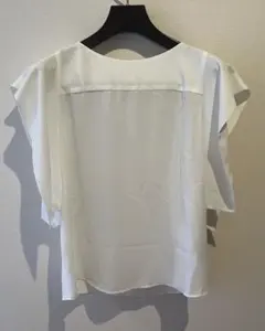 新品 theory luxe(セオリーリュクス)白ブラウスノースリーブ L 38