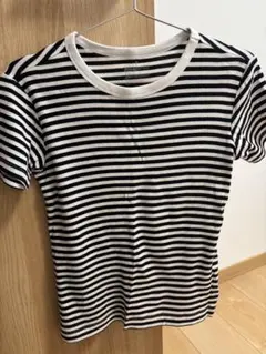 無印良品 ストライプ 半袖Tシャツ M