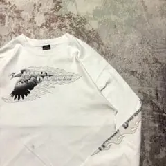 【希少】90s vintage ハーレーダビッドソン ロンT 袖フレイム XL