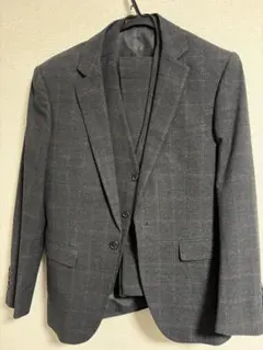 グレー チェック柄 ビジネススーツ セット