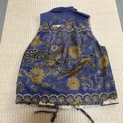 ベスト　バリ　バティック　ハンドメイド　1点もの　フリーサイズ