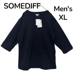 【サムディフ】プレミアム7分袖Tシャツ カットソー ブラック メンズ XLのサムネイル
