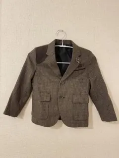 男の子 美品 CHOPIN 千鳥格子柄ジャケット 110cm
