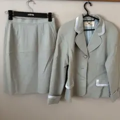 courreges パステルグリーン　ウール　セットアップ　スカート　ジャケット