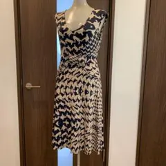 FIFILLES paris 千鳥格子 フレンチスリーブノースリーブワンピリボンのサムネイル