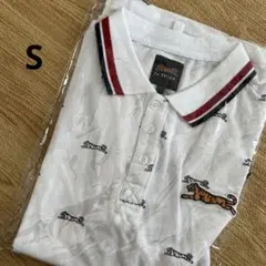 Le TIGRE ルティグレ 新品　総柄　ポロシャツ　ホワイト　S ①のサムネイル