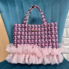 fitafita ピンクツィード ショルダーバッグ バレリーナ ポシェット 