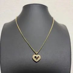 クリスチャンディオール ハート ネックレス ラインストーン ヴィンテージ