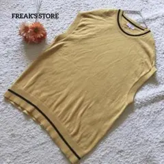 FREAK'S STORE サマーニット ベスト L メンズ 重ね着 綿100のサムネイル