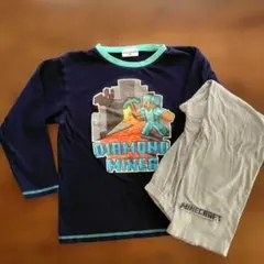 マインクラフト 長袖パジャマ 上下セット 150cm キッズ マイクラ