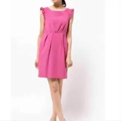 LimitlessLuxuryピンク紫パーティー結婚式ドレスワンピース