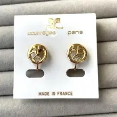 Courrèges ゴールド　カラー　イヤリング