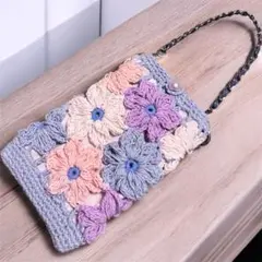 【523】ハンドメイド　刺繍スマホポーチ 523】ハンドメイド 刺繍スマホポーチ - メルカリ