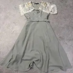 an another angelus スカーフリメイク衿付きロングワンピースのサムネイル
