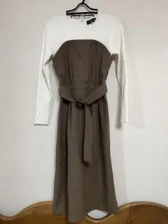 値下げ⭐️【美品】ジャスグリッティー ニットドッキングワンピース