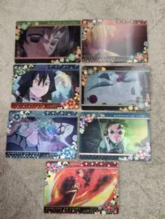 鬼滅の刃 レンチキュラーカード　7枚セット！！　角度を変えると絵柄が変わる。