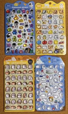 Nekoni 4枚セット⭐︎宇宙飛行士・動物・ハリネズミ・あざらし