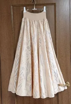 And Couture ウエストリブジャガードフレアースカート