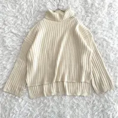 LOWRYS FARM ローリーズファーム ルーズタートルネックニット L